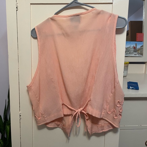 VINTAGE Country Wear Peach Vest - Picture 3 of 4